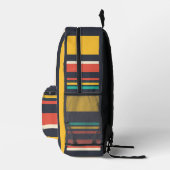 Kleurrijke strepen geometrisch patroon monogram bedrukte rugzak (Rechts)