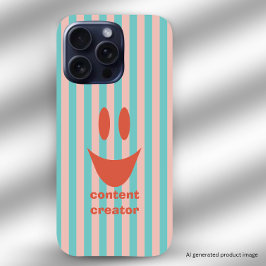 Kleurrijke Strepen Grappig Gezicht iPhone 16 Pro Hoesje
