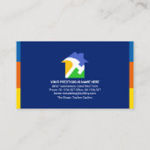 Kleurrijke Strepen Handyman Gereedschap Visitekaartje (Achterkant)