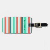 Kleurrijke strepen Helder Bold Modern Gepersonalis Bagagelabel (Voorkant horizontaal)