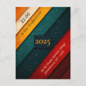 Kleurrijke Strepen Kerstfeest Feestdagenkaart (Voorkant)