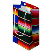 Kleurrijke strepen klein cadeauzakje (Voorkant Gekanteld)