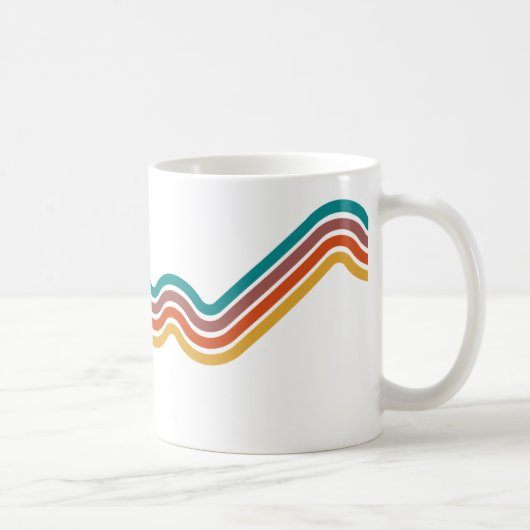 Kleurrijke strepen koffie Mok (Rechts)