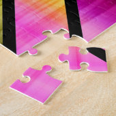 Kleurrijke strepen legpuzzel (Zijkant)