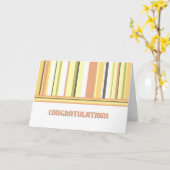 Kleurrijke Strepen Medewerker Jubileum Kaart (Gele Bloem)