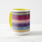 kleurrijke strepen, met de hand gebreid patroon mok (Voorkant links)