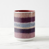 kleurrijke strepen, met de hand gebreid patroon mok (Midden)