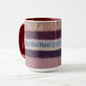 kleurrijke strepen, met de hand gebreid patroon mok (Voorkant links)