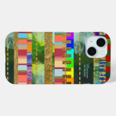 Kleurrijke strepen met haar naam Case-Mate iPhone case (Achterkant (horizontaal))