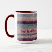 kleurrijke strepen met handgebreide patroonlaag mok (Links)