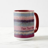 kleurrijke strepen met handgebreide patroonlaag mok (Voorkant rechts)