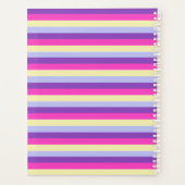 Kleurrijke strepen met monogram schrift planner (Achterkant)