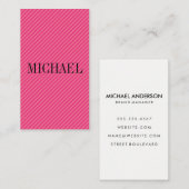 Kleurrijke strepen met seriële lettertype visitekaartje (Voorkant / Achterkant)