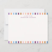 Kleurrijke Strepen Moderne Briefkaart (Voorkant)