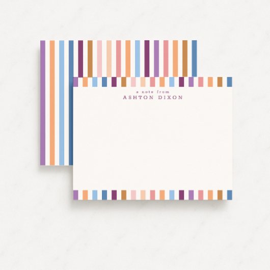 Kleurrijke Strepen Moderne Briefkaart