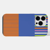 Kleurrijke strepen moderne gestreepte design iPhone hoesje (Achterkant horizontaal)