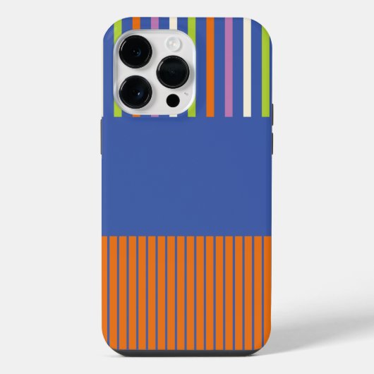 Kleurrijke strepen moderne gestreepte design iPhone hoesje (Achterkant)