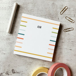 Kleurrijke Strepen Monogram Post-it® Notes