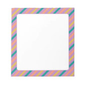 Kleurrijke strepen notedop notitieblok (Voorkant)