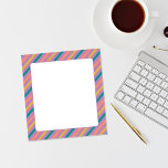 Kleurrijke strepen notedop notitieblok<br><div class="desc">Kleurig gestreepte patroon</div>