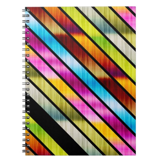 Kleurrijke strepen notitieboek (Voorkant)