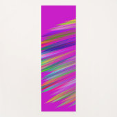 Kleurrijke strepen op fuchsia achtergrond, modern yogamat (Voorkant)