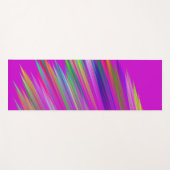 Kleurrijke strepen op fuchsia achtergrond, modern yogamat (Voorkant (horizontaal))
