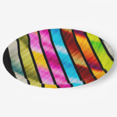 Kleurrijke strepen papieren bordje (Gekanteld)