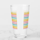 Kleurrijke Strepen Patroon Glas (Links)