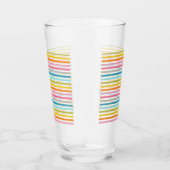 Kleurrijke Strepen Patroon Glas (Rechts)