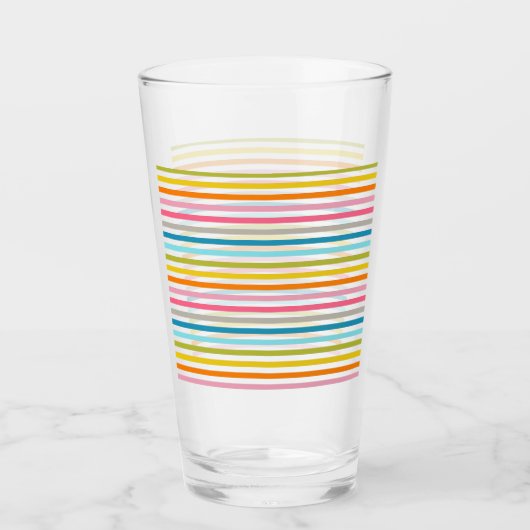 Kleurrijke Strepen Patroon Glas (Voorkant)