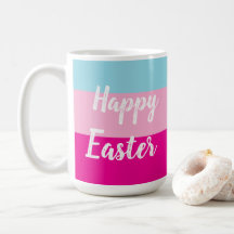 Kleurrijke strepen Patroon Happy Easter Flat Kaart
