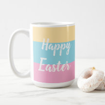 Kleurrijke strepen Patroon Happy Easter Flat Kaart