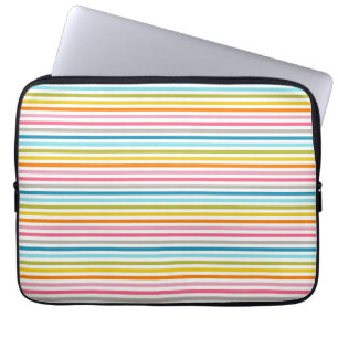 Kleurrijke Strepen Patroon Laptop Sleeve