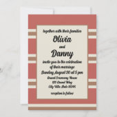 Kleurrijke strepen patroon moderne bruiloft kaart (Voorkant)