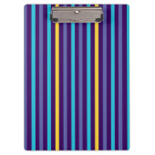Kleurrijke strepen patroon terug naar school klembord (Voorkant)