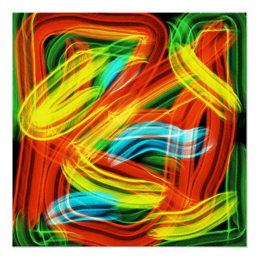 Kleurrijke strepen perfect poster (Voorkant)