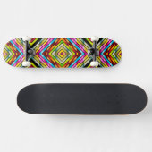 Kleurrijke strepen persoonlijk skateboard (Horizontaal)