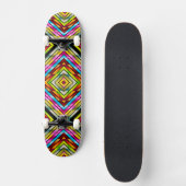 Kleurrijke strepen persoonlijk skateboard (Voorkant)