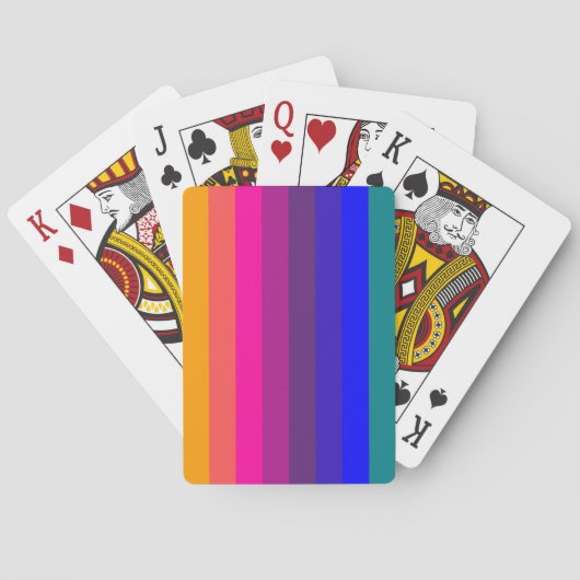 Kleurrijke Strepen Pokerkaarten (Achterkant)