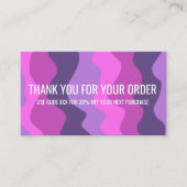 Kleurrijke strepen QR Code Social Media BEDANKT Visitekaartje (Voorkant)