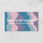 Kleurrijke strepen QR Code Social Media BEDANKT Visitekaartje (Voorkant)