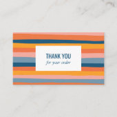 Kleurrijke strepen QR Code Social Media Bedankt Visitekaartje (Voorkant)