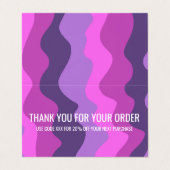 Kleurrijke strepen QR Code Social Media BEDANKT Visitekaartje (Buitenkant ongevouwen)