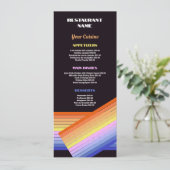 Kleurrijke Strepen, Restaurant Slimline Menu (Staand voorkant)