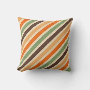 Kleurrijke Strepen Retro Stijl Groovy Funky Kussen