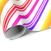 Kleurrijke strepen Rode roze Paars geel wit Cadeaupapier (Rol Hoek)