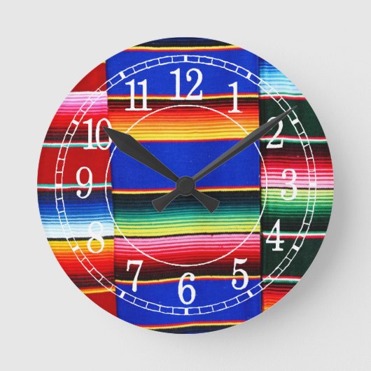 Kleurrijke strepen ronde klok (Voorkant)