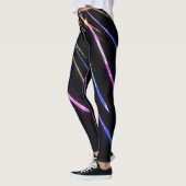 Kleurrijke strepen schitteren leggings (Links)
