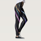 Kleurrijke strepen schitteren leggings (Rechts)